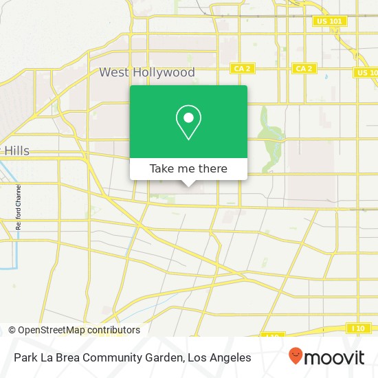 Park La Brea Community Garden map