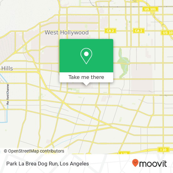 Park La Brea Dog Run map