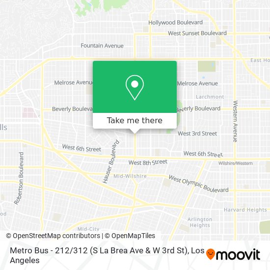 Metro Bus - 212 / 312 (S La Brea Ave & W 3rd St) map