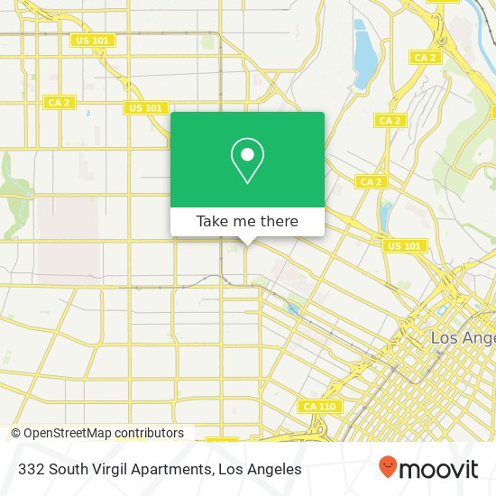 332 South Virgil Apartments map