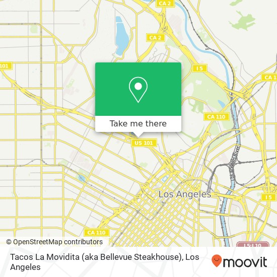 Mapa de Tacos La Movidita (aka Bellevue Steakhouse)