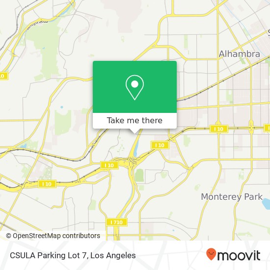 Mapa de CSULA Parking Lot 7