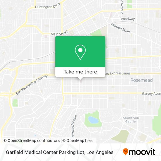 Mapa de Garfield Medical Center Parking Lot