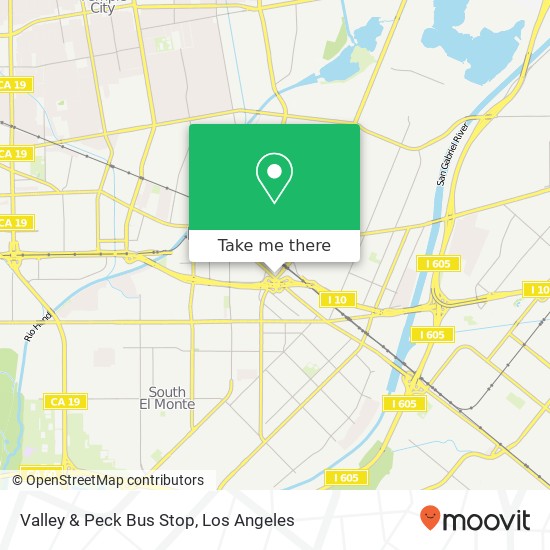 Mapa de Valley & Peck Bus Stop