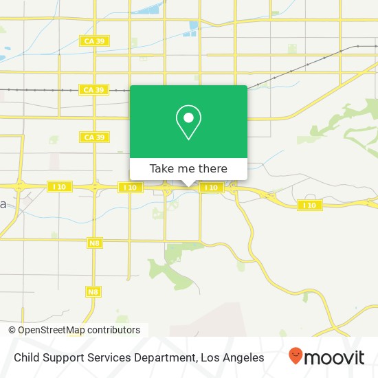 Child Support Services Department map