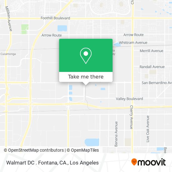 Mapa de Walmart DC   . Fontana, CA.