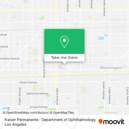 Kaiser Permanente - Department of Ophthalmology map
