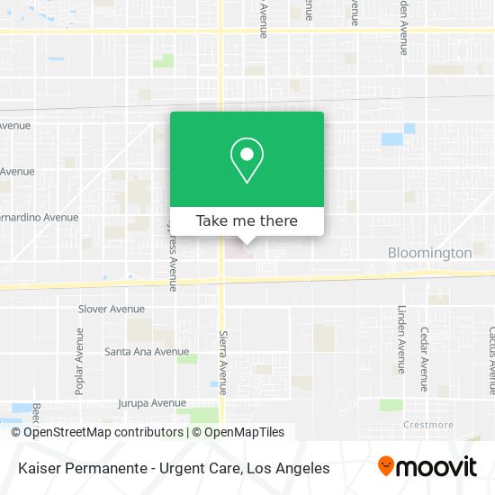Kaiser Permanente - Urgent Care map