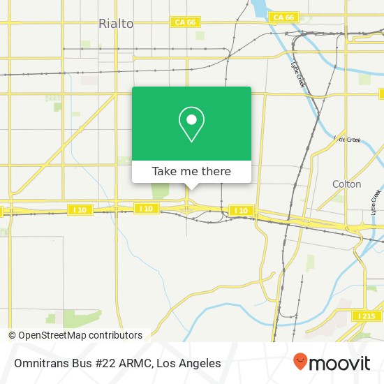 Omnitrans Bus #22 ARMC map