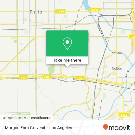Morgan Earp Gravesite map