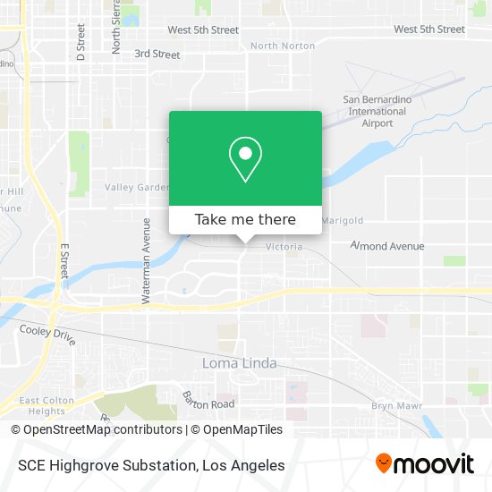 SCE Highgrove Substation map