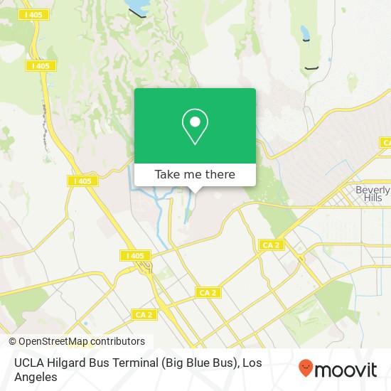 UCLA Hilgard Bus Terminal (Big Blue Bus) map