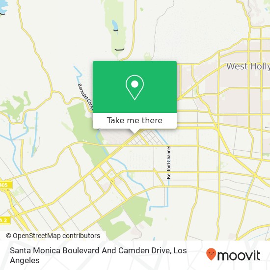 Santa Monica Boulevard And Camden Drive map