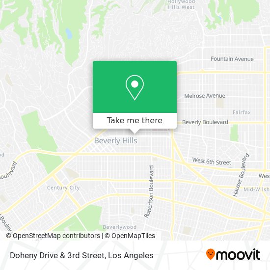 Doheny Drive & 3rd Street map