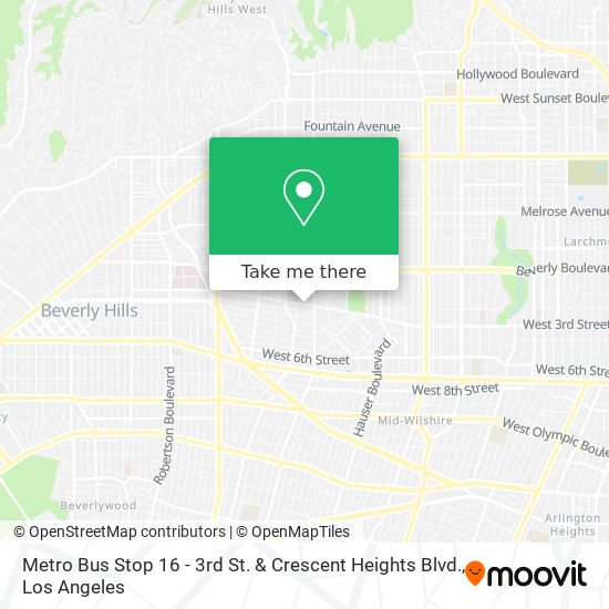 Metro Bus Stop 16 - 3rd St. & Crescent Heights Blvd. map
