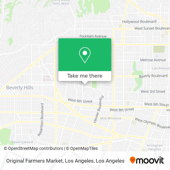 Original Farmers Market, Los Angeles map