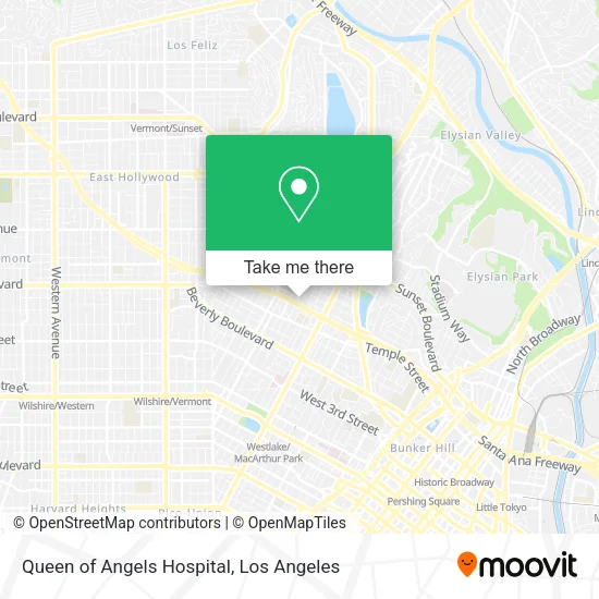 Queen of Angels Hospital map