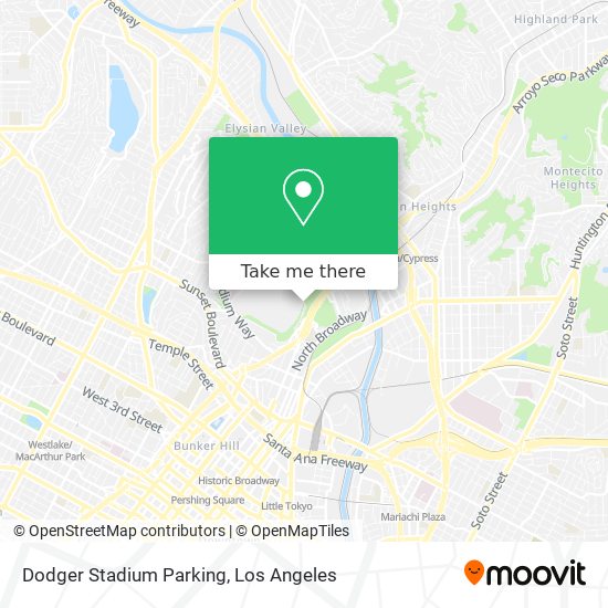 Dodger Stadium Parking map