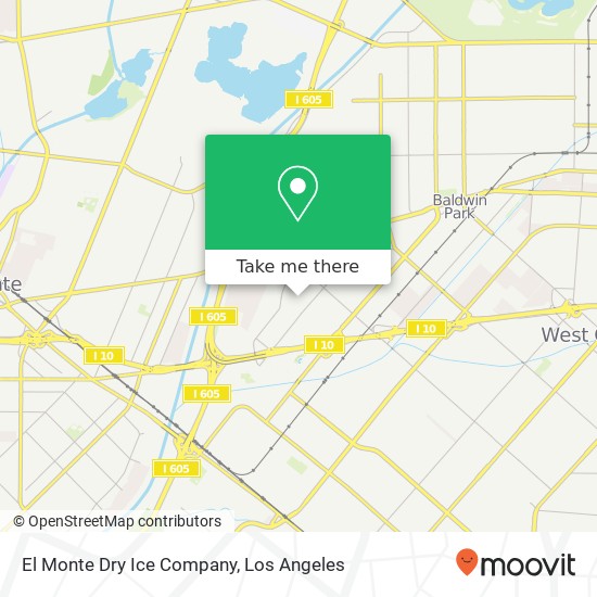 El Monte Dry Ice Company map