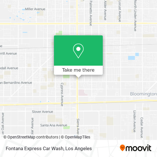 Fontana Express Car Wash map