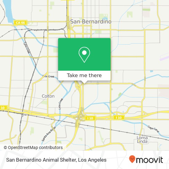San Bernardino Animal Shelter map
