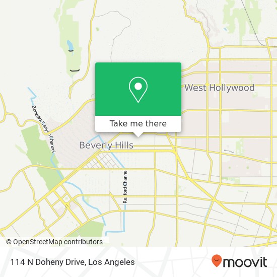 114 N Doheny Drive map