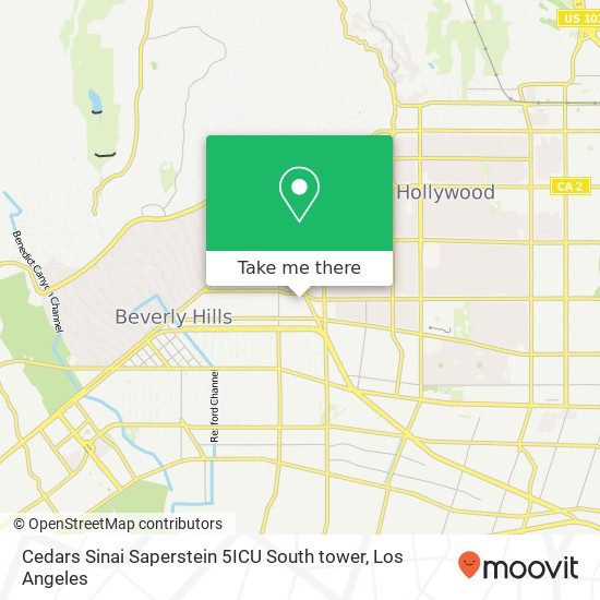 Mapa de Cedars Sinai Saperstein 5ICU South tower