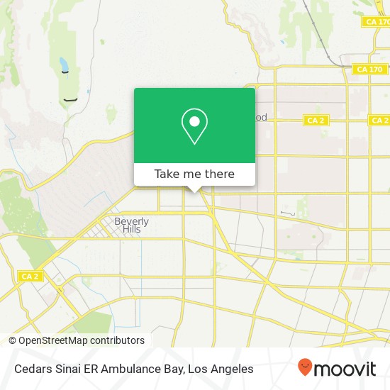 Cedars Sinai ER Ambulance Bay map