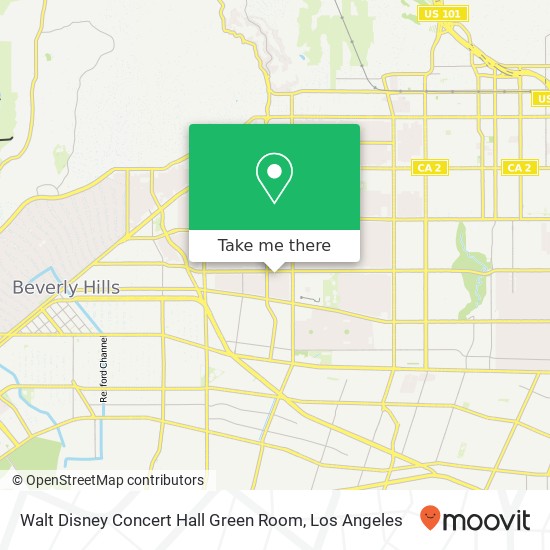 Mapa de Walt Disney Concert Hall Green Room