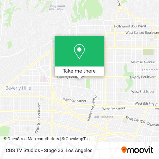 Mapa de CBS TV Studios - Stage 33