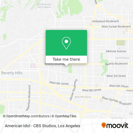 American Idol - CBS Studios map