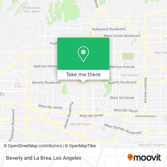 Beverly and La Brea map