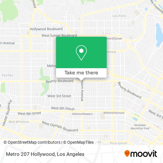 Mapa de Metro 207 Hollywood