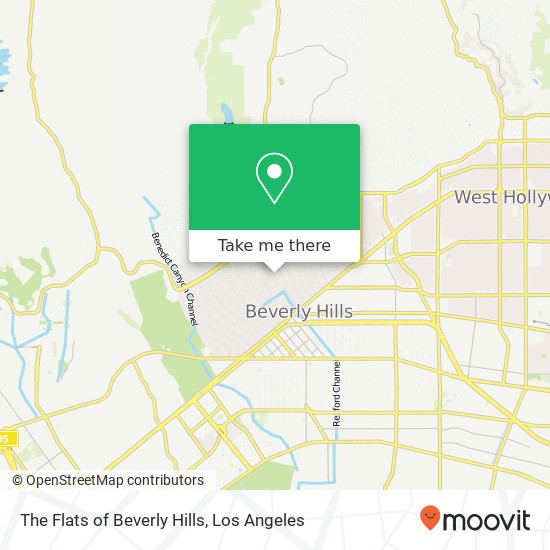 Mapa de The Flats of Beverly Hills