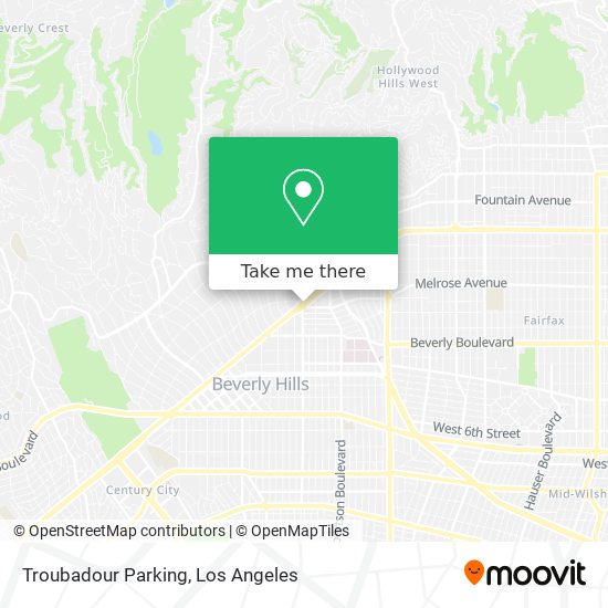 Mapa de Troubadour Parking