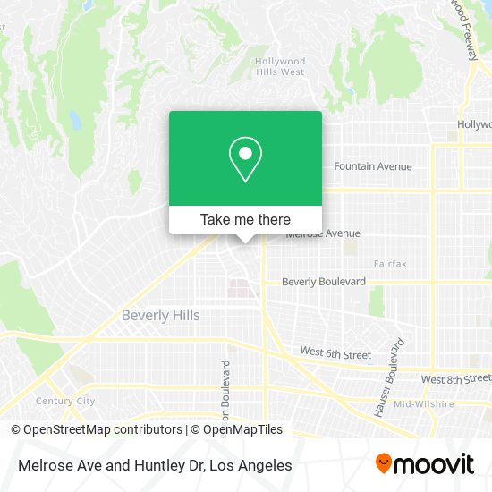 Melrose Ave and Huntley Dr map