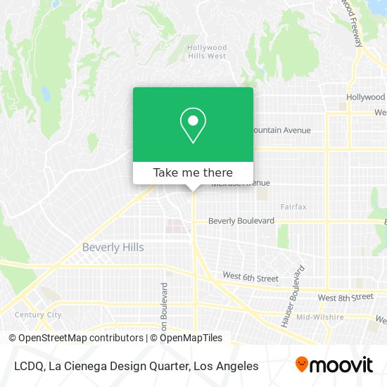 LCDQ, La Cienega Design Quarter map