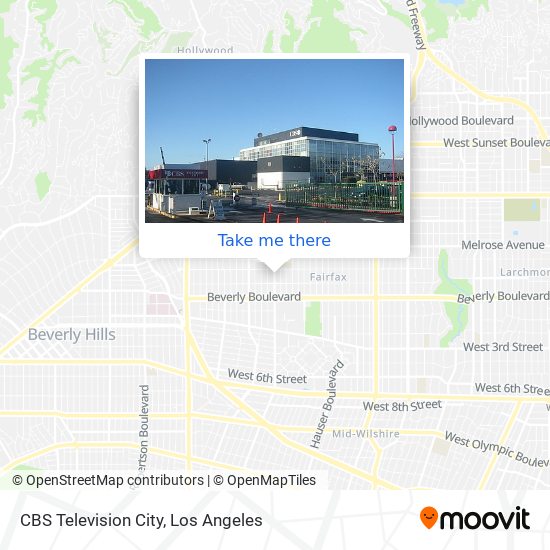 CBS Television City map