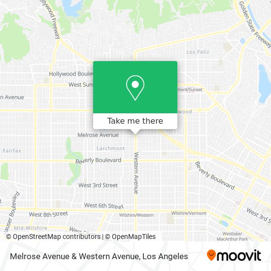 Mapa de Melrose Avenue & Western Avenue