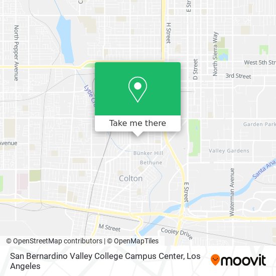 San Bernardino Valley College Campus Center map