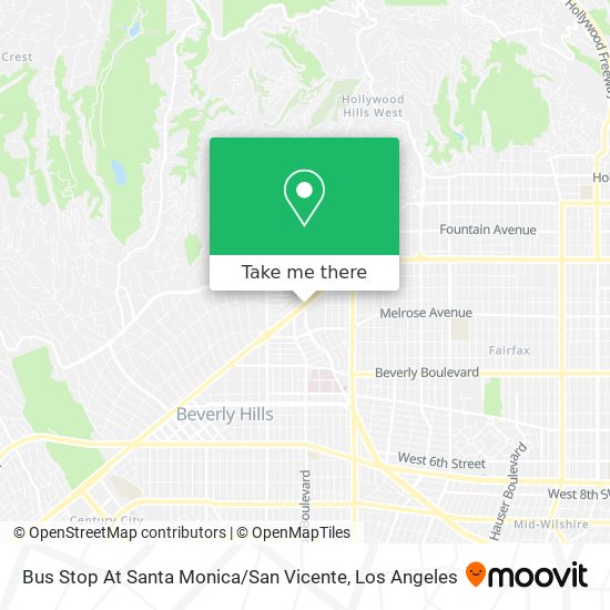 Bus Stop At Santa Monica / San Vicente map