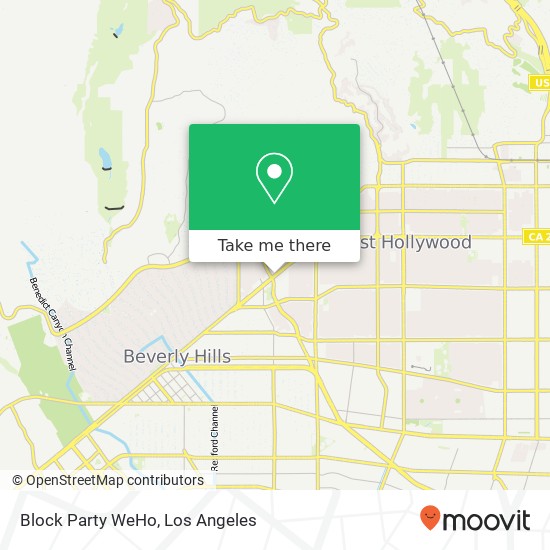 Block Party WeHo map