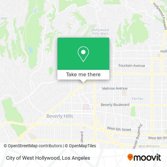 City of West Hollywood map