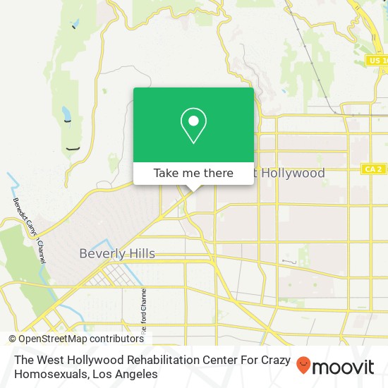 Mapa de The West Hollywood Rehabilitation Center For Crazy Homosexuals