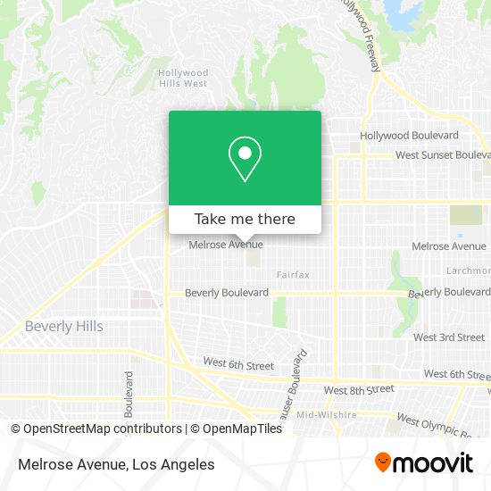 Melrose Avenue map