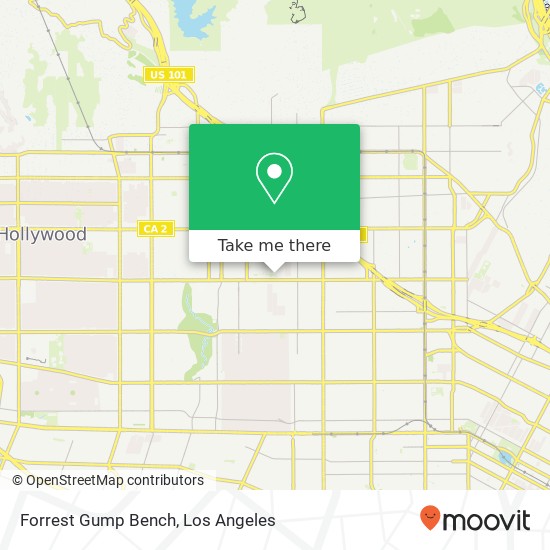 Mapa de Forrest Gump Bench