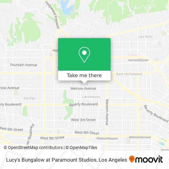 Mapa de Lucy's Bungalow at Paramount Studios