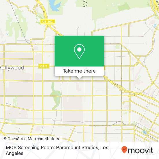 Mapa de MOB Screening Room: Paramount Studios