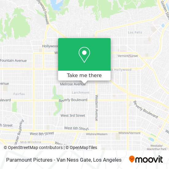 Mapa de Paramount Pictures - Van Ness Gate