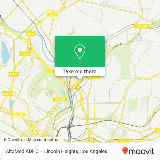 Mapa de AltaMed ADHC – Lincoln Heights